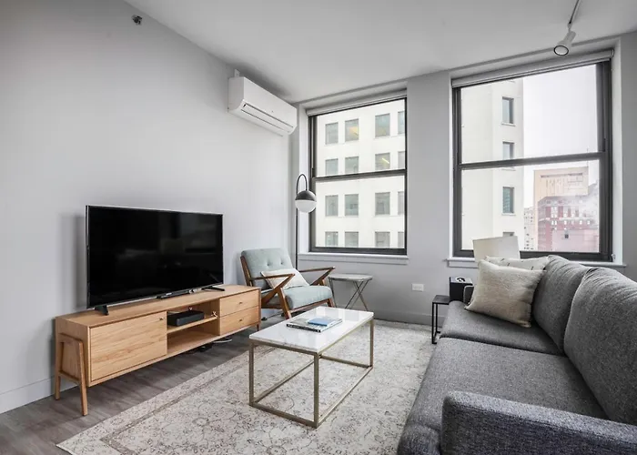 Apartment Loop 1br Wgym Roofdeck Wd Nr W Loop The L Chi-200 *